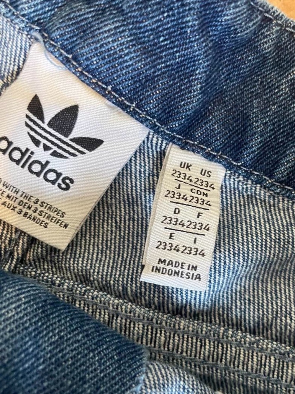 adidas Blue Denim Jeans with Trefoil Label - Picture 4 of 4